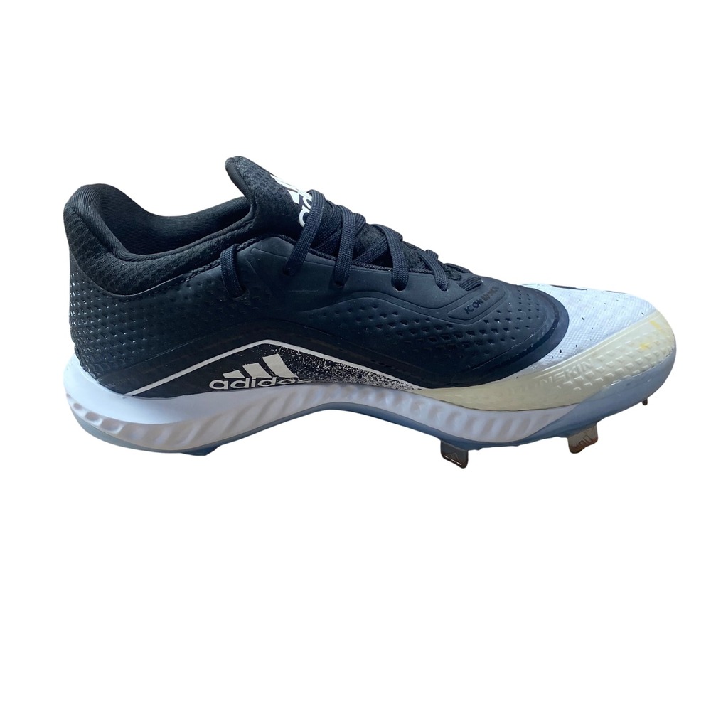 Adidas Icon Bounce Baseball Metal Cleat Womens 9 Black White G28305‎ Spikes